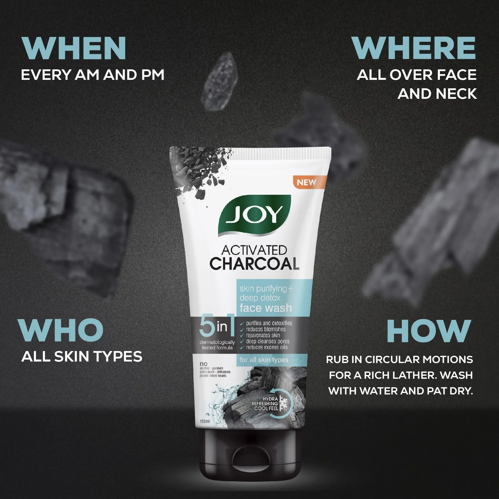 Activated Charcoal Skin Purifying   Deep Detox Face Wash