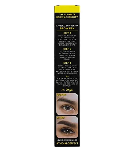 Arches & Halos Angled Bristle Tip Waterproof Brow Pen Espresso 0.051 Oz