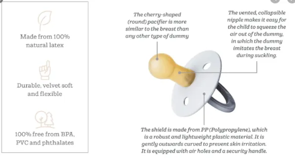 BIBS Pacifier 2 PK Blush/Iron