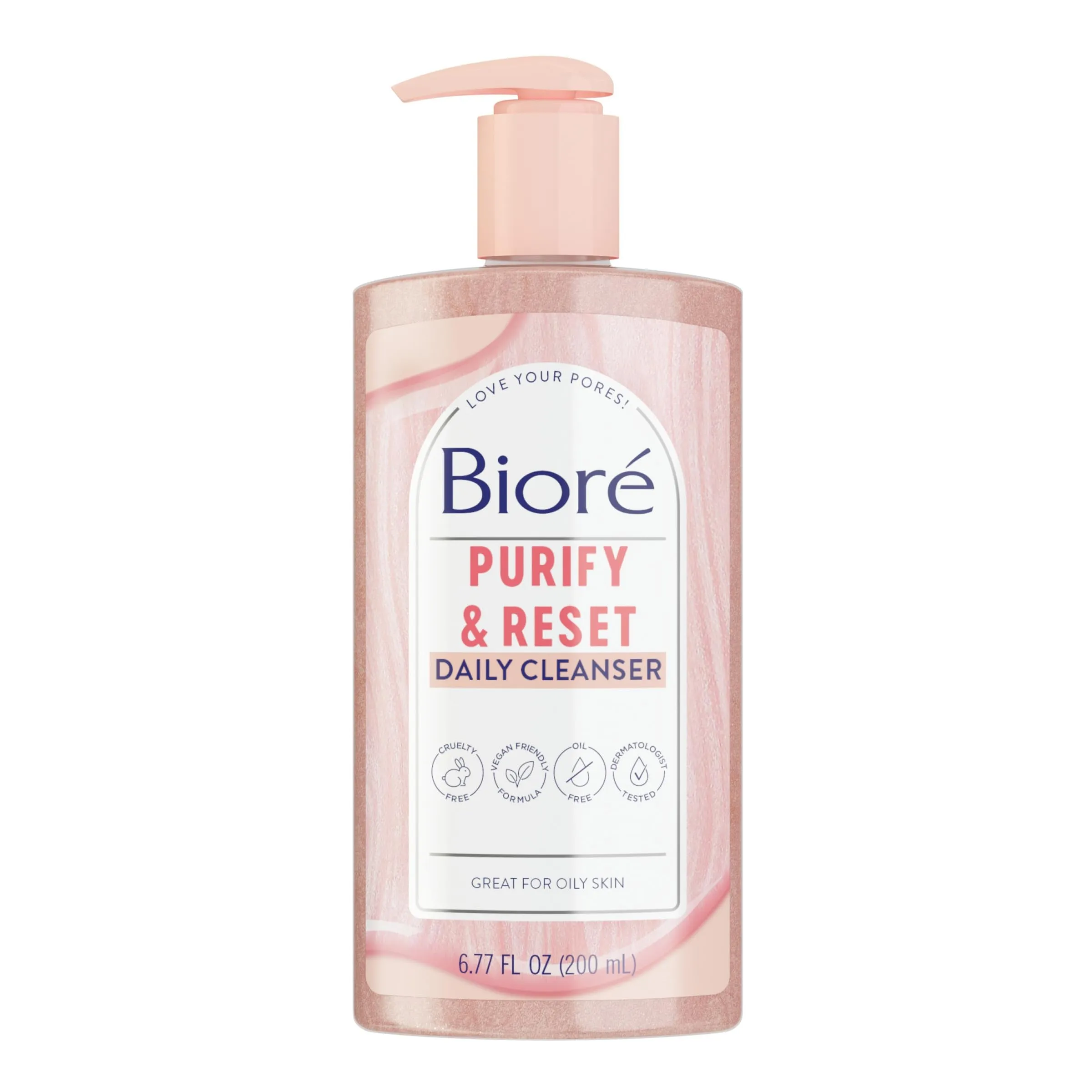 Biore ROSE QUARTZ   CHARCOAL Daily Purifying Cleanser غسول البشرة بالفحم والكريستال