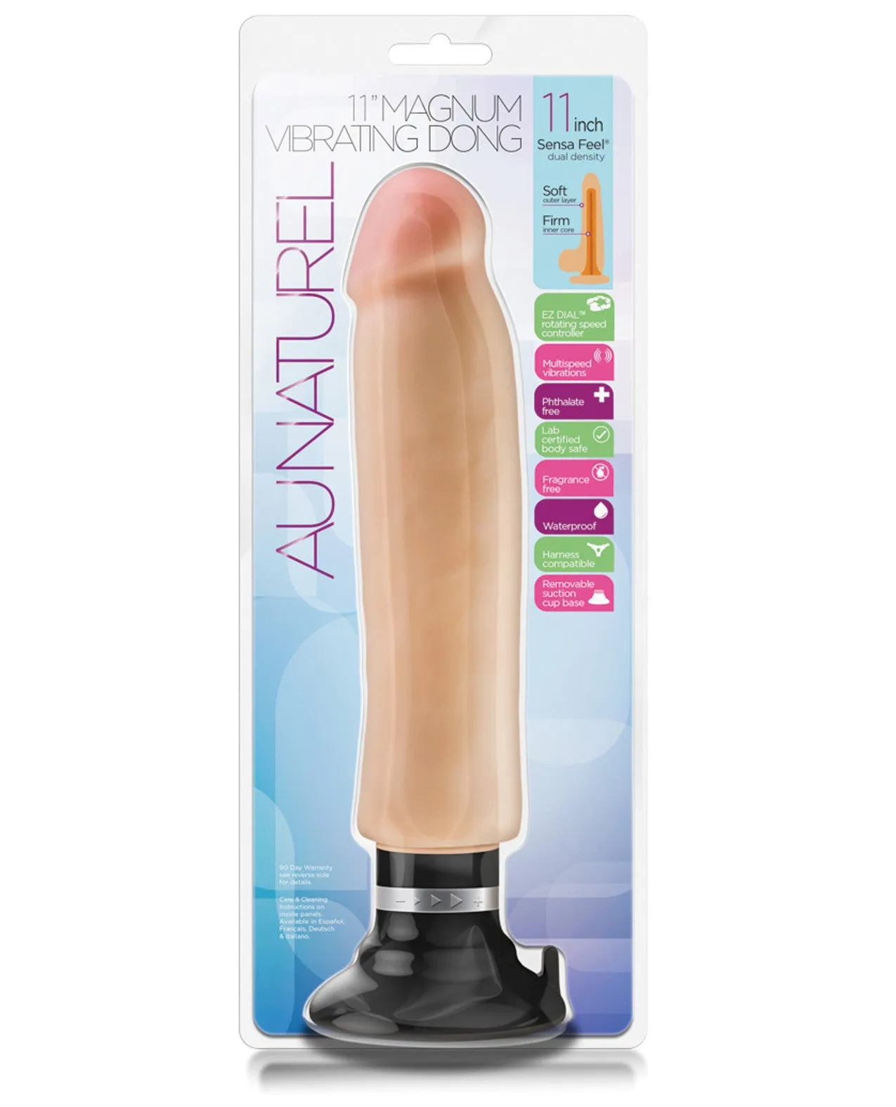 Blush Au Natural 11" Magnum Vibrating Dong - Beige