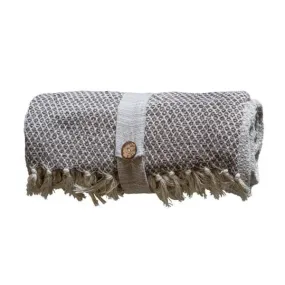 Cotton Diamond Throw Natural