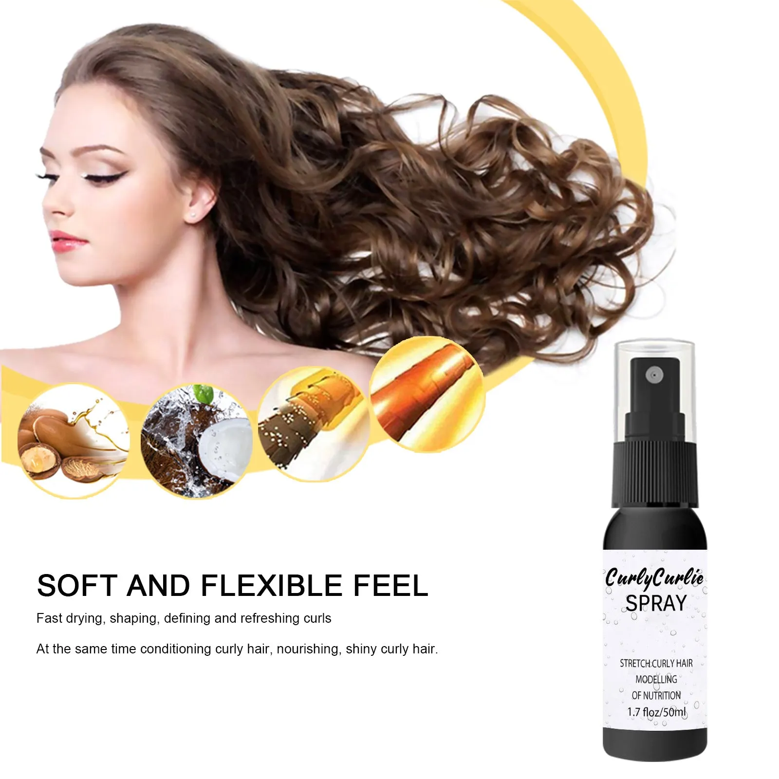 Curly Hair Styling Oil Moisturizing Mist
