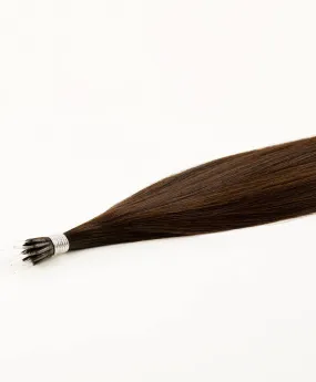 Dark Brown, 20" Nano Tip Hair Extensions, #N02