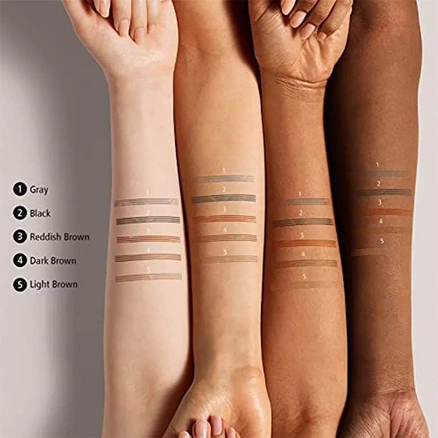 Eyebrow Pencil Eyebrow Microblading Pen - Eyebrow Pen Micro 4 Point Brow Pen Lift & Snatch Eyebrow Eye Makeup Long-Lasting Waterproof & Smudge-proof Natural Eyebrow Hair (Dark Brown)