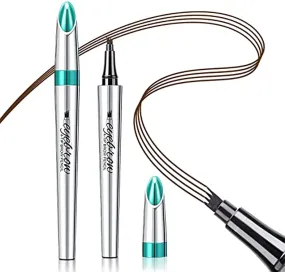 Eyebrow Pencil Eyebrow Microblading Pen - Eyebrow Pen Micro 4 Point Brow Pen Lift & Snatch Eyebrow Eye Makeup Long-Lasting Waterproof & Smudge-proof Natural Eyebrow Hair (Dark Brown)