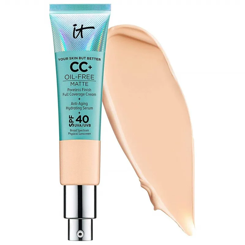 Face Concealer It Cosmetics Matte Oil-Control Cream Makeup Base Full Cover Dark Circle Eyes SPF 40 Brighten Skin CC  Cream