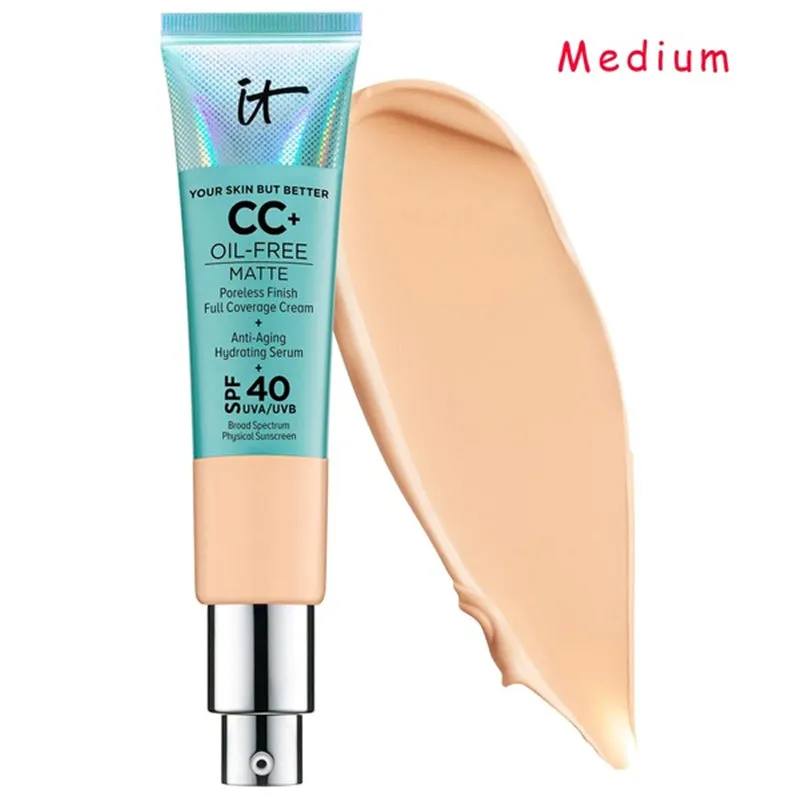 Face Concealer It Cosmetics Matte Oil-Control Cream Makeup Base Full Cover Dark Circle Eyes SPF 40 Brighten Skin CC  Cream