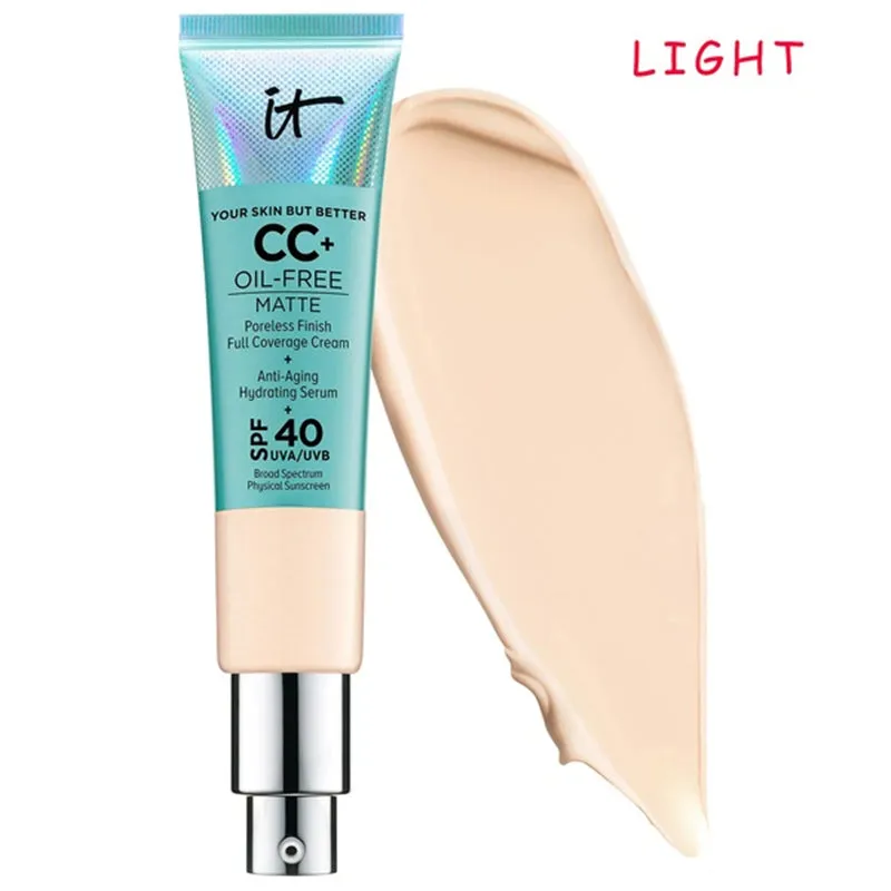 Face Concealer It Cosmetics Matte Oil-Control Cream Makeup Base Full Cover Dark Circle Eyes SPF 40 Brighten Skin CC  Cream