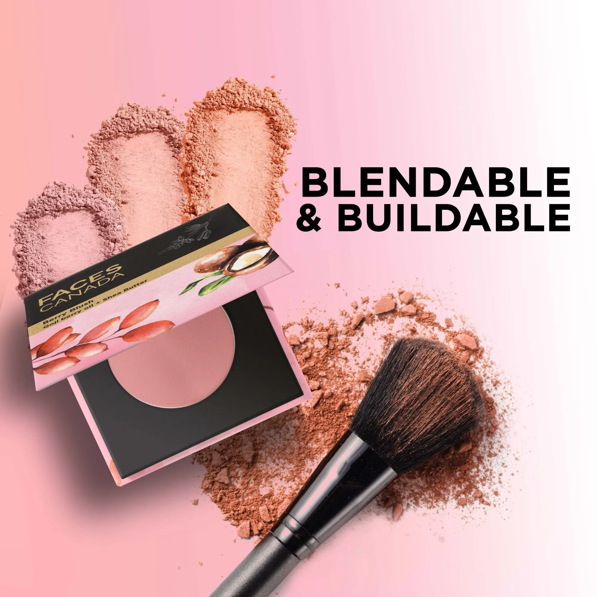 Faces Canada Berry Blush | Rosy pink | Mattifying & Long Lasting| Lightweight| Love vibes only Core Range Pink Core Range