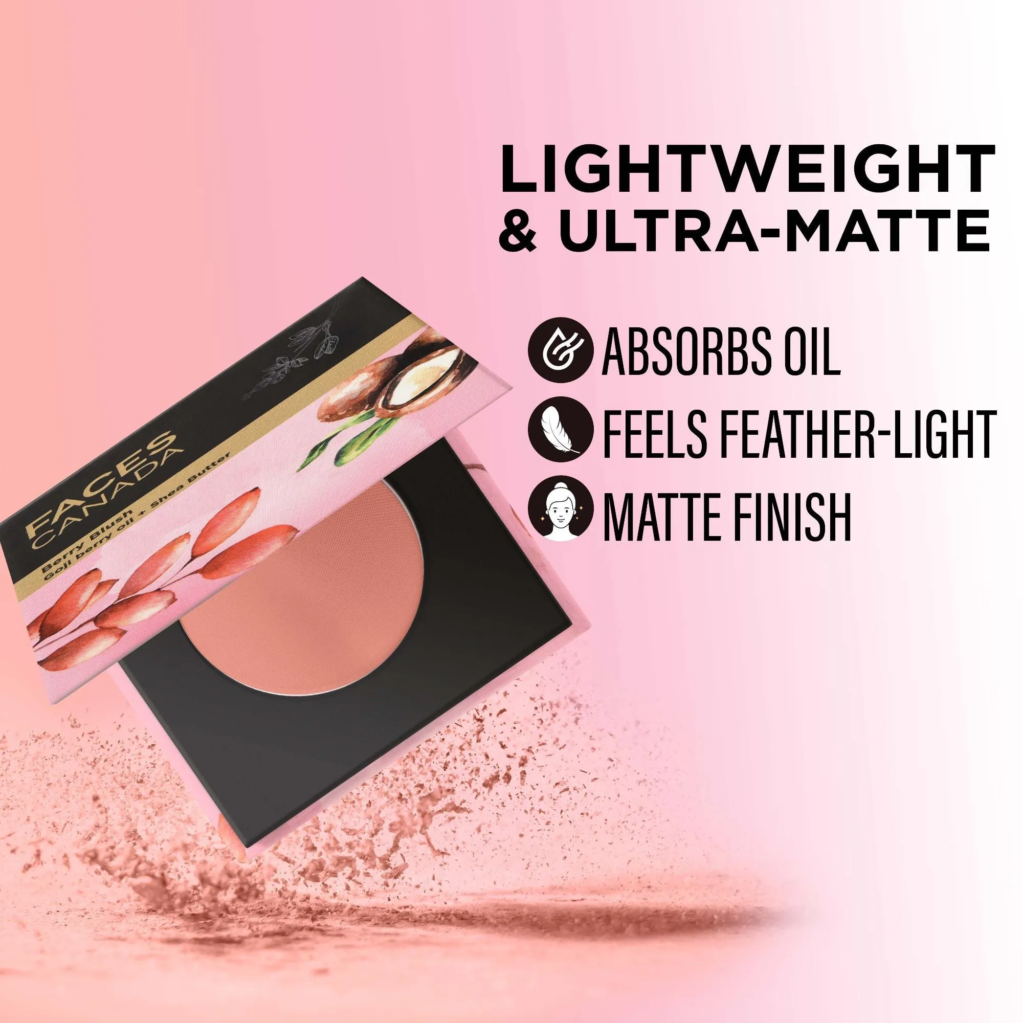 Faces Canada Berry Blush | Sun kissed orange | Mattifying & Long Lasting| Lightweight| Hop to the beach Core Range Coral Core Range