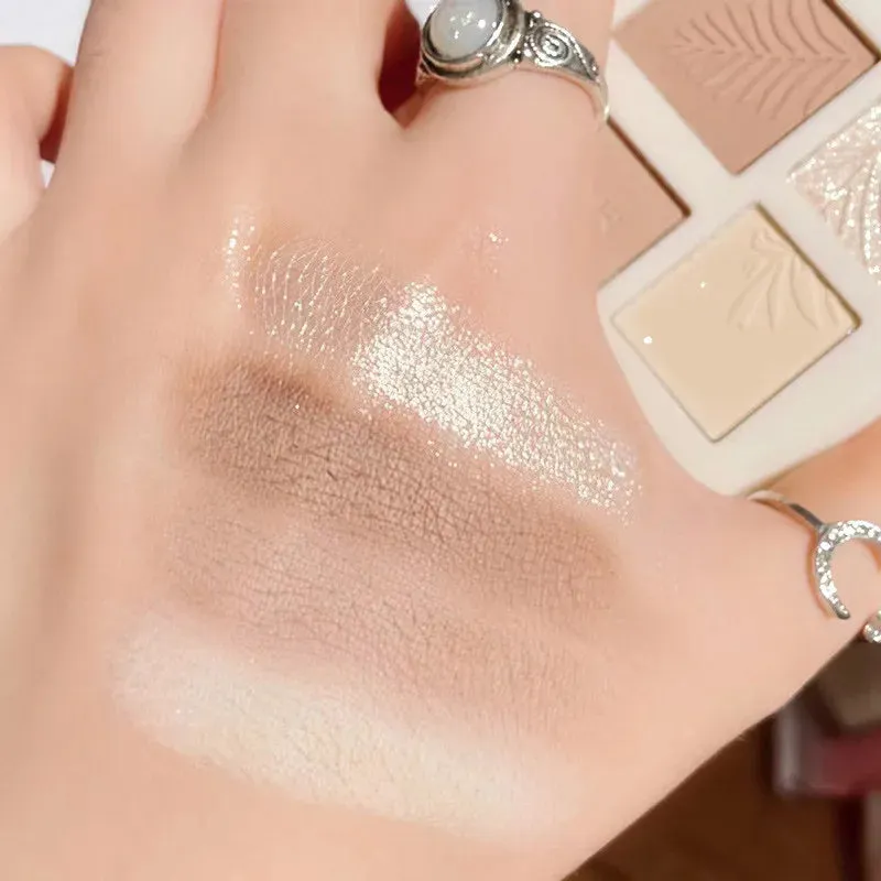Highlighter Contour Combination Makeup Plate Matte 3D Bronzer Contour Shadow Powder Face Makeup Highgloss