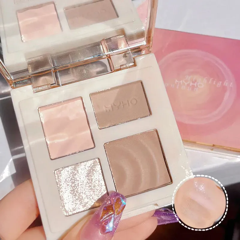Highlighter Contour Combination Makeup Plate Matte 3D Bronzer Contour Shadow Powder Face Makeup Highgloss