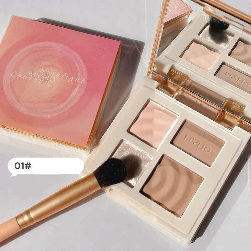 Highlighter Contour Combination Makeup Plate Matte 3D Bronzer Contour Shadow Powder Face Makeup Highgloss