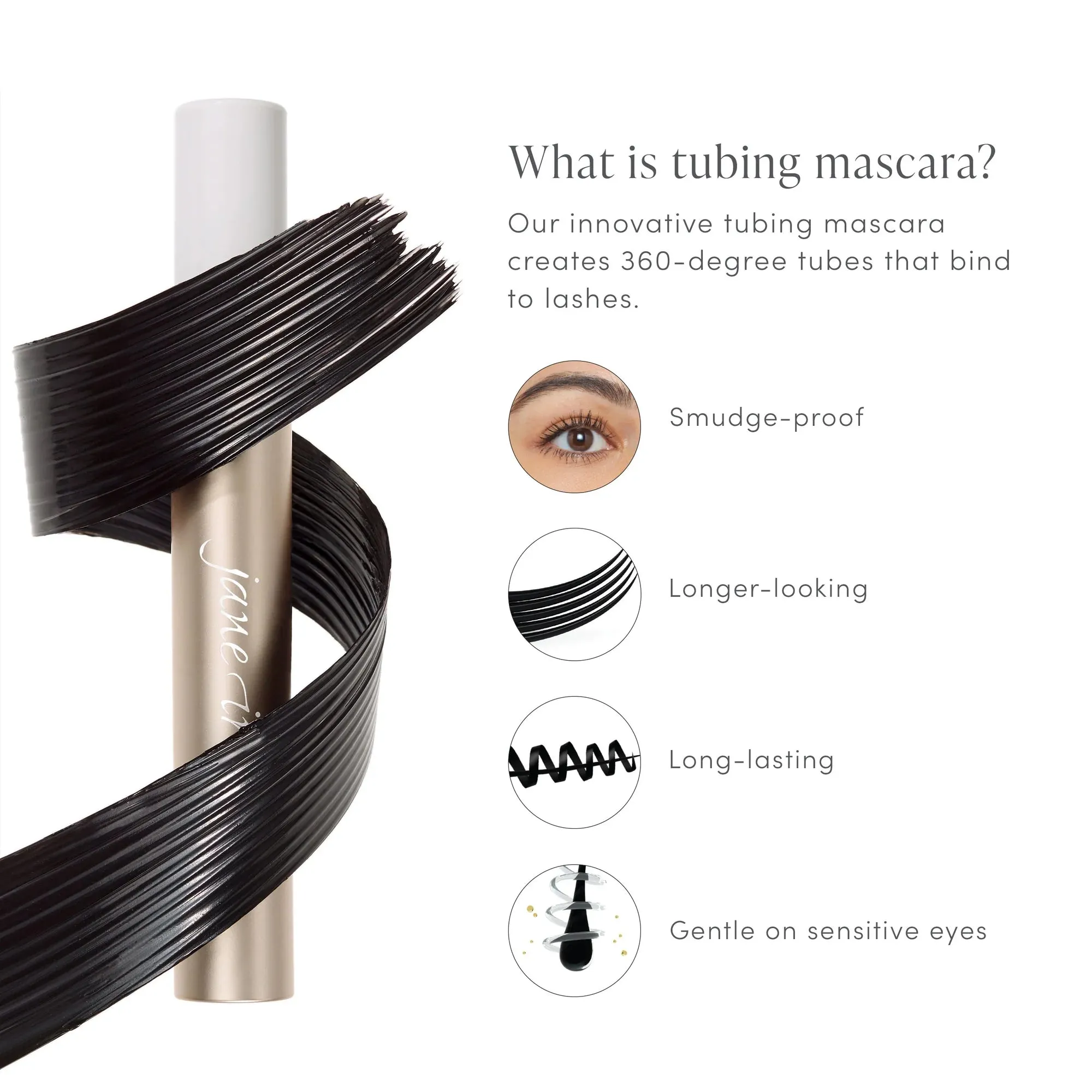 Jane Iredale Lash Fixation Tubing Mascara Black 8g