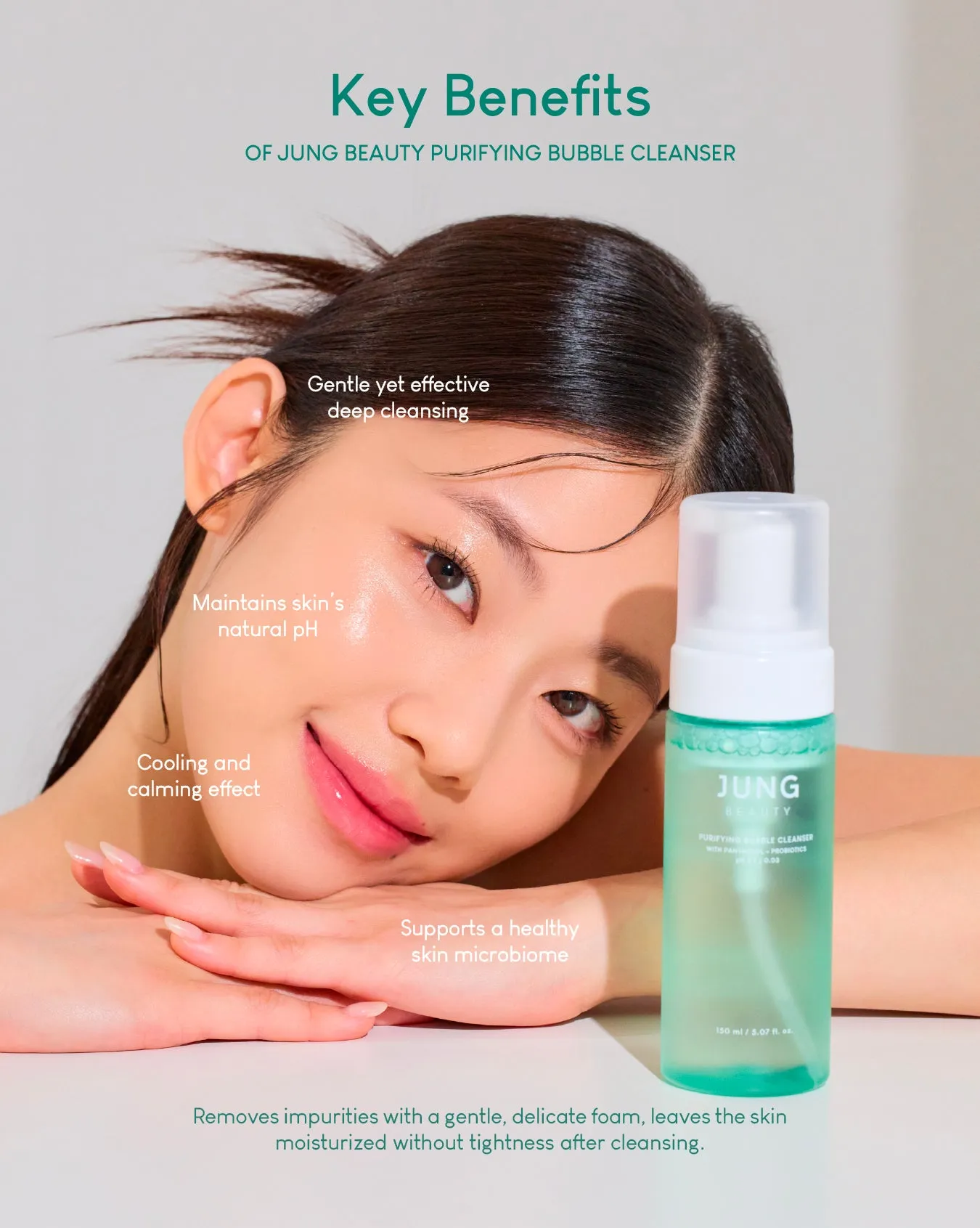 Jung Beauty Purifying Bubble Cleanser with Panthenol   Probiotics