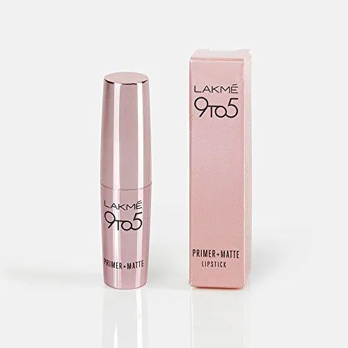 Lakme 9 to 5 Primer Matte Lip Color, Brick Blush MR21, 3.6g