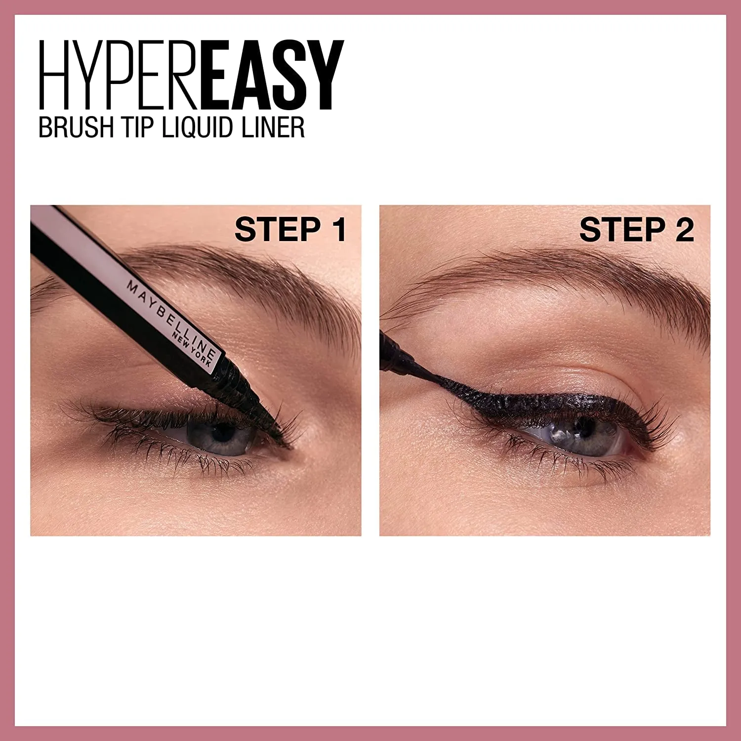 Lash Sensational Sky High Washable Mascara   Hyper Easy Liquid Eyeliner Makeup Bundle, Includes 1 Mascara in Blackest Black and 1 Eyeliner in Pitch Black