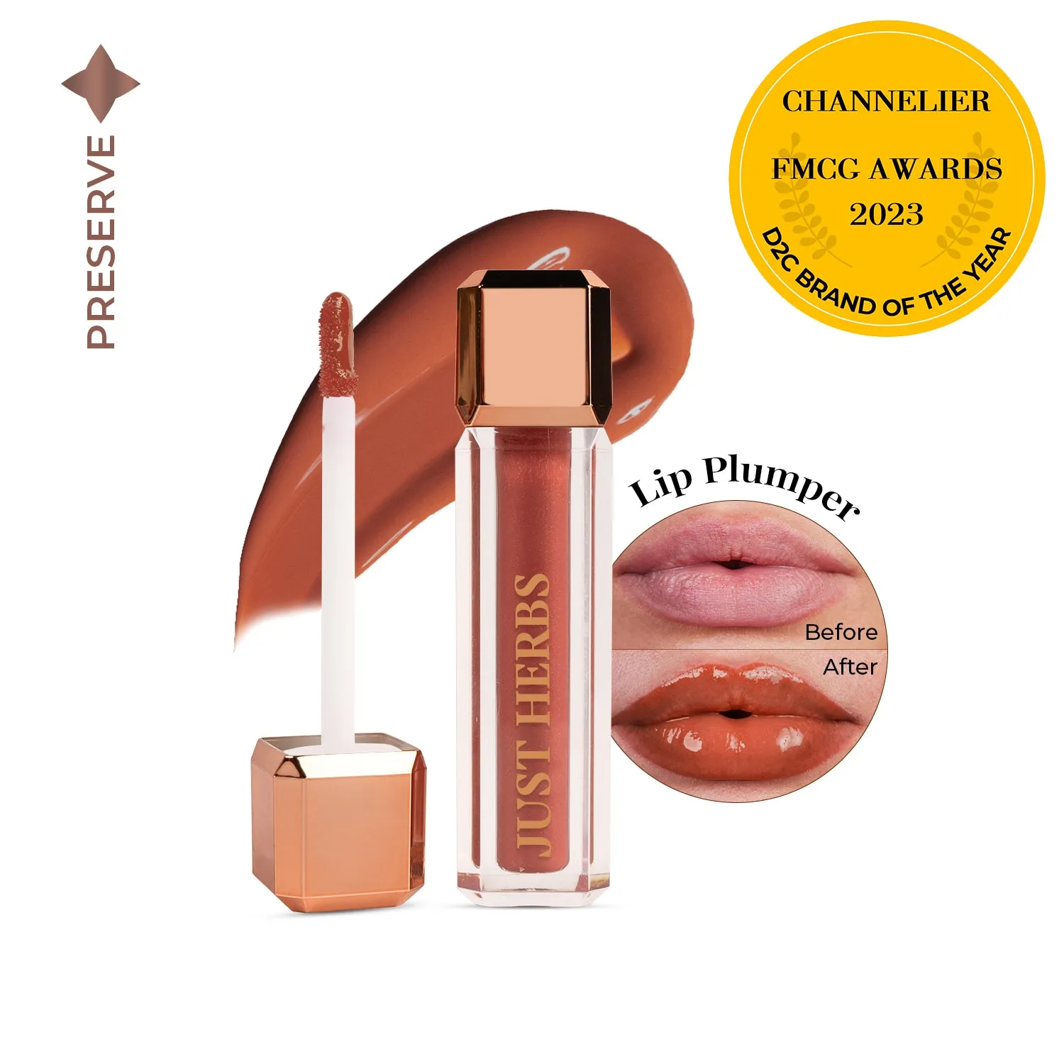 Lip Honey Plumping Gloss with Plant Vitamin C and Peppermint Oil