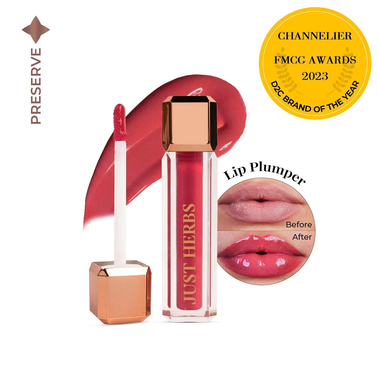 Lip Honey Plumping Gloss with Plant Vitamin C and Peppermint Oil