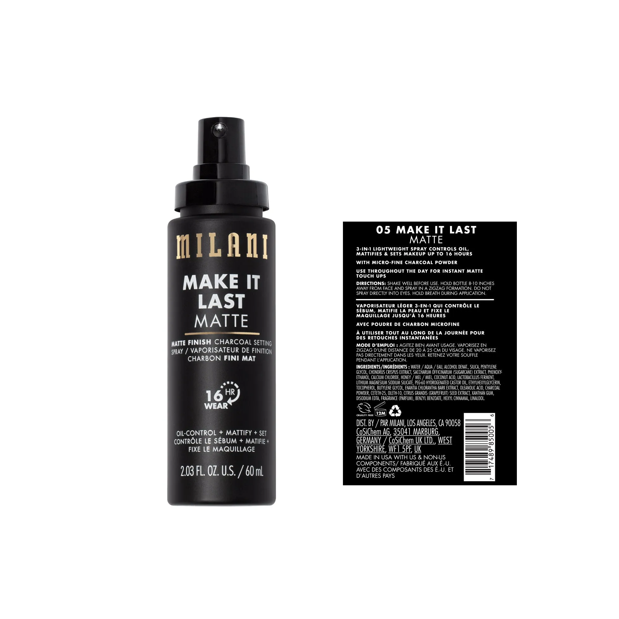Make it Last Matte Charcoal Setting Spray, Oil Control   Matify   Set