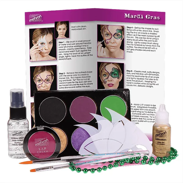 Mehron Mardi Gras Premium Character Makeup Kit