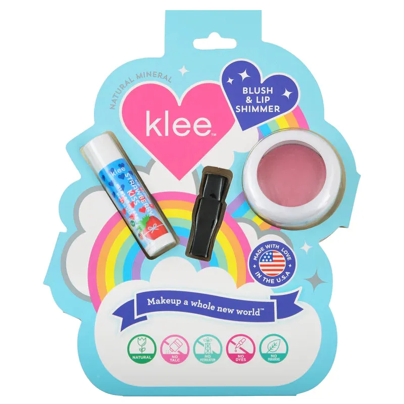 Natural Mineral Blush & Lip Shimmer Set - Sweet Cherry Spark