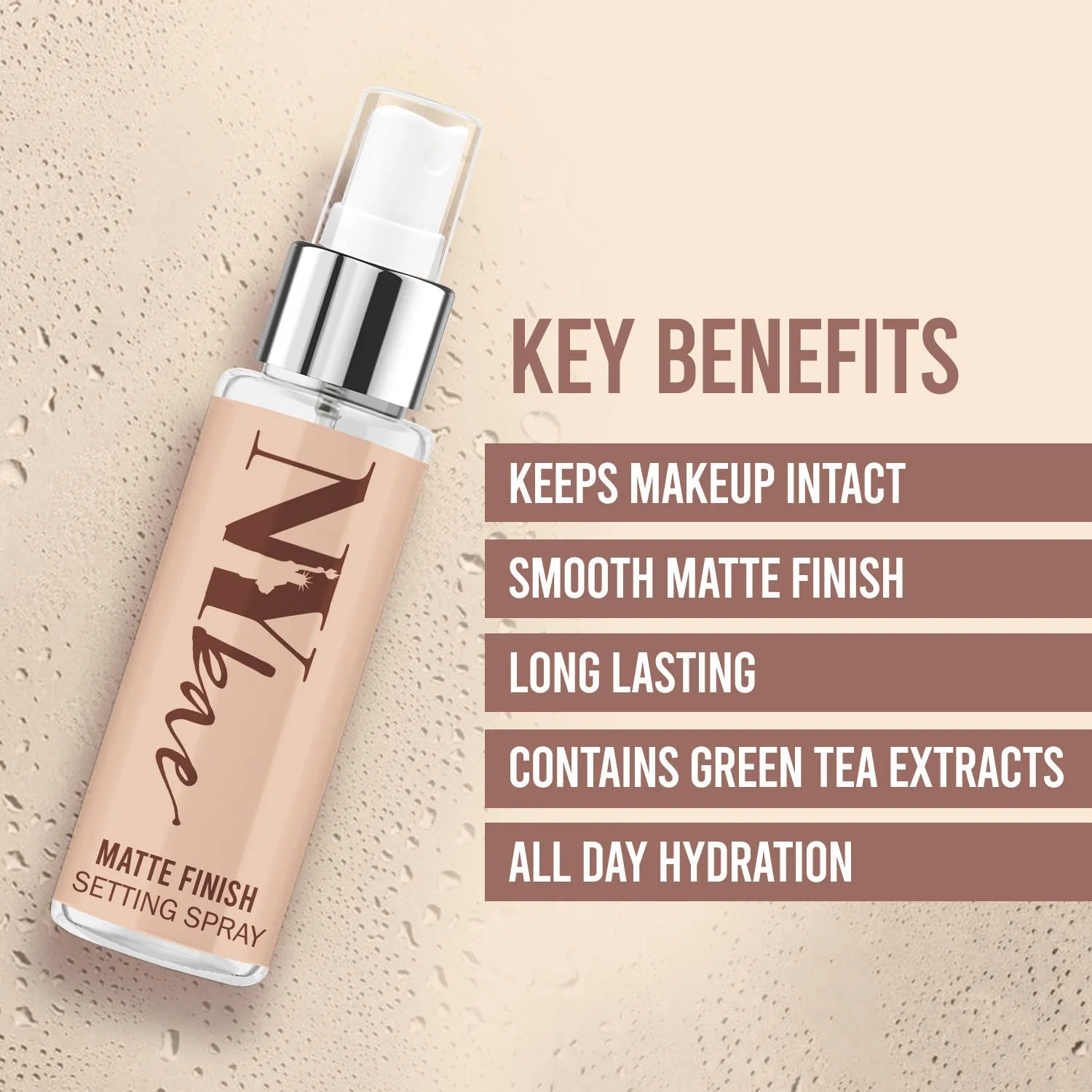 NY Bae Matte Finish Setting Spray (30 ml) | For Oily Skin | Enriched with Green Tea Extracts | Sets Makeup | Long lasting | Travel Friendly