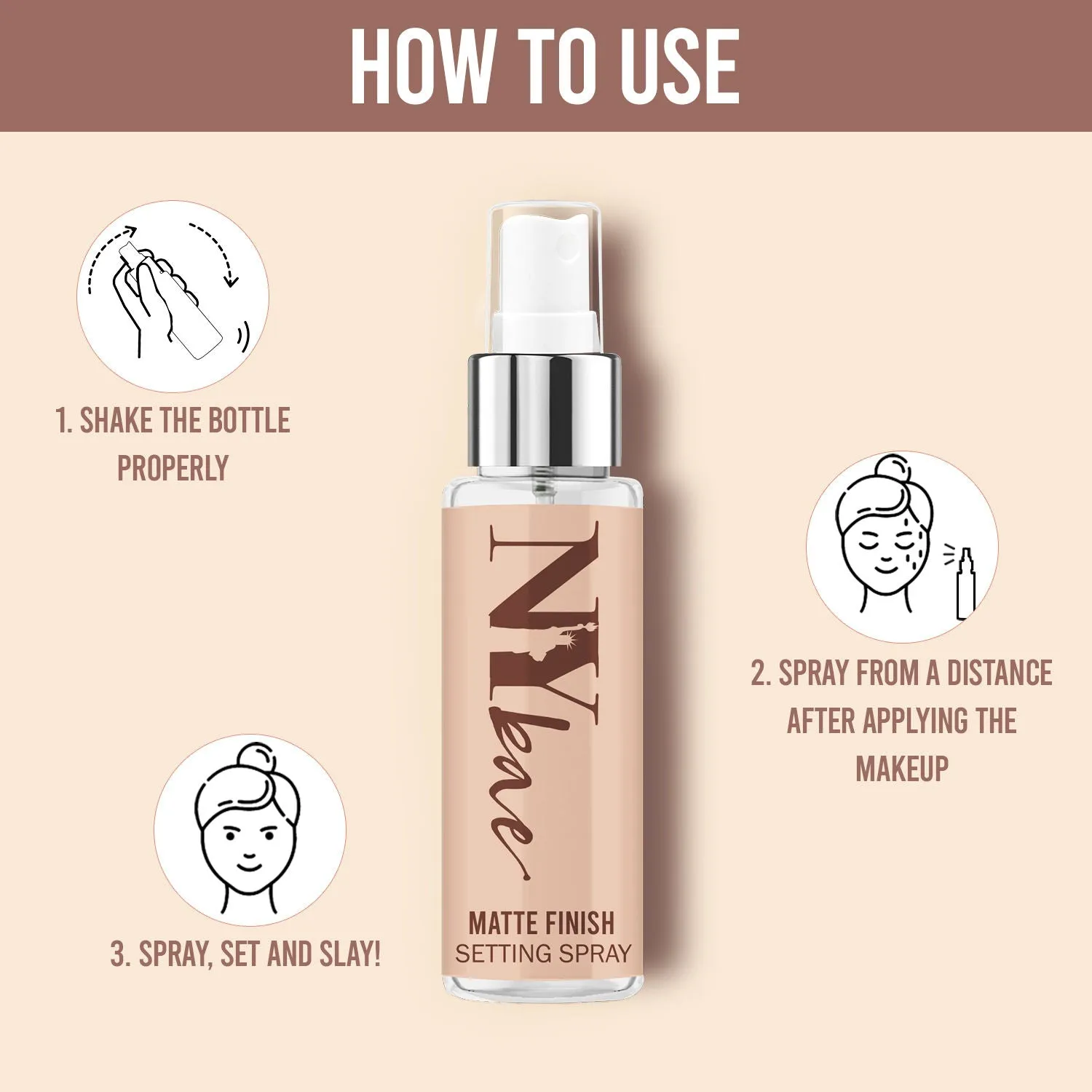 NY Bae Matte Finish Setting Spray (30 ml) | For Oily Skin | Enriched with Green Tea Extracts | Sets Makeup | Long lasting | Travel Friendly