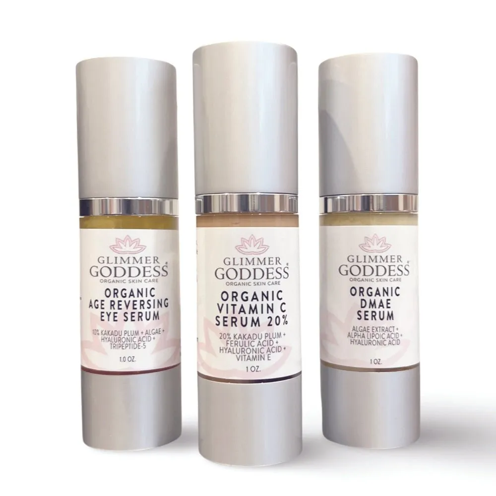 Organic Anti-Aging Trio Vitamin C   DMAE   Age Reversing Eye Serum