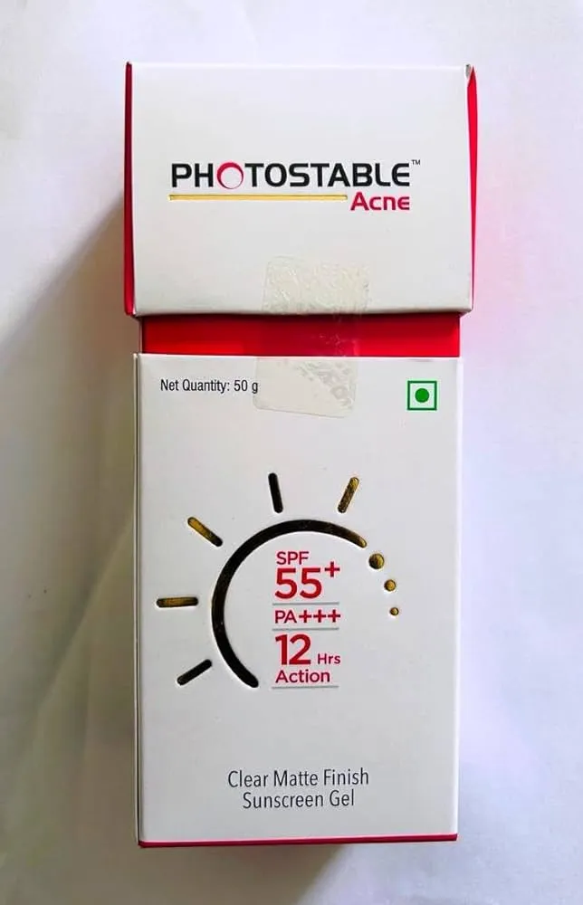 Photostable Acne Clear Matte Finish SPF 55  Sunscreen Gel- 50gms