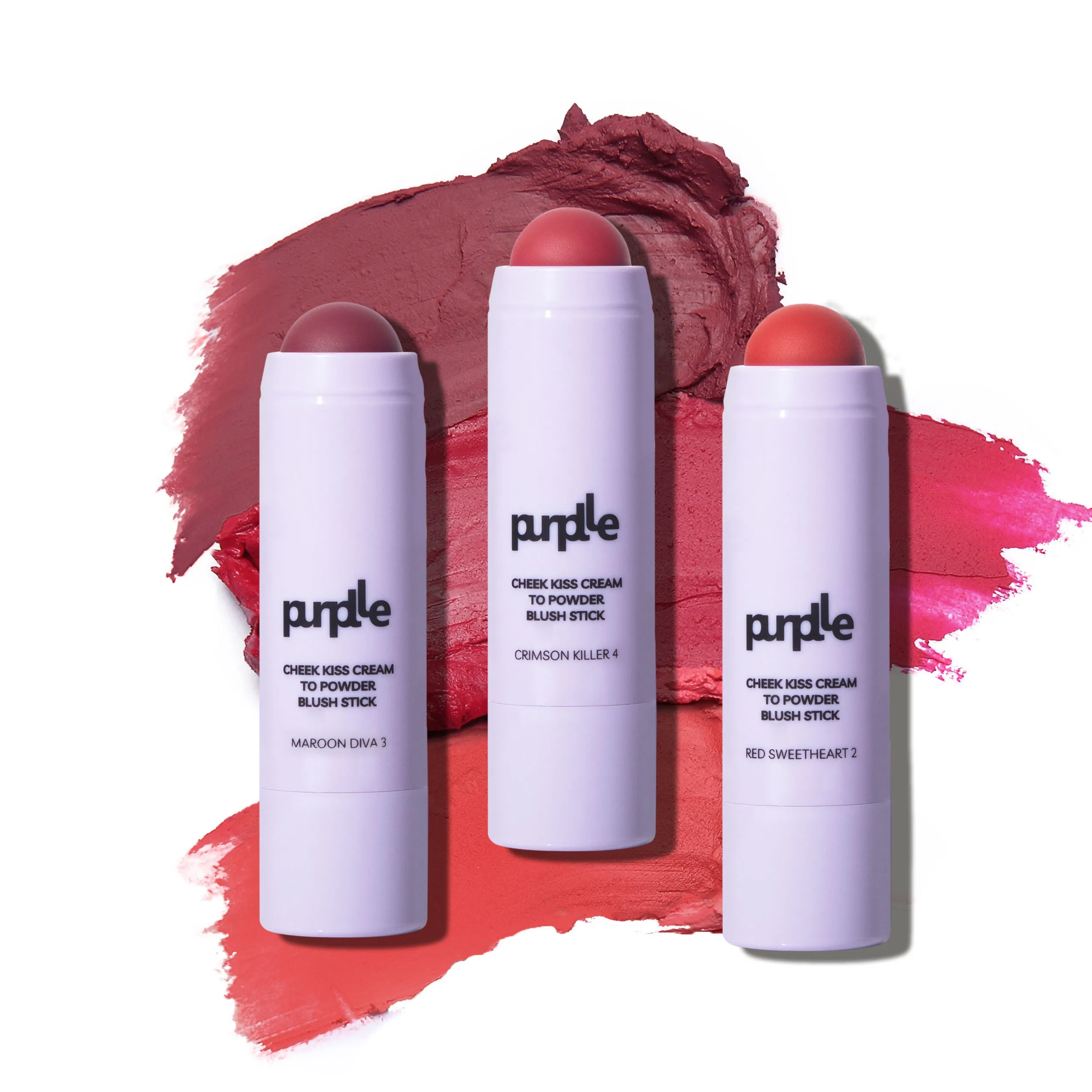 Purplle Cheek Kiss Cream to Powder Blush Stick Crimson Killer 4
