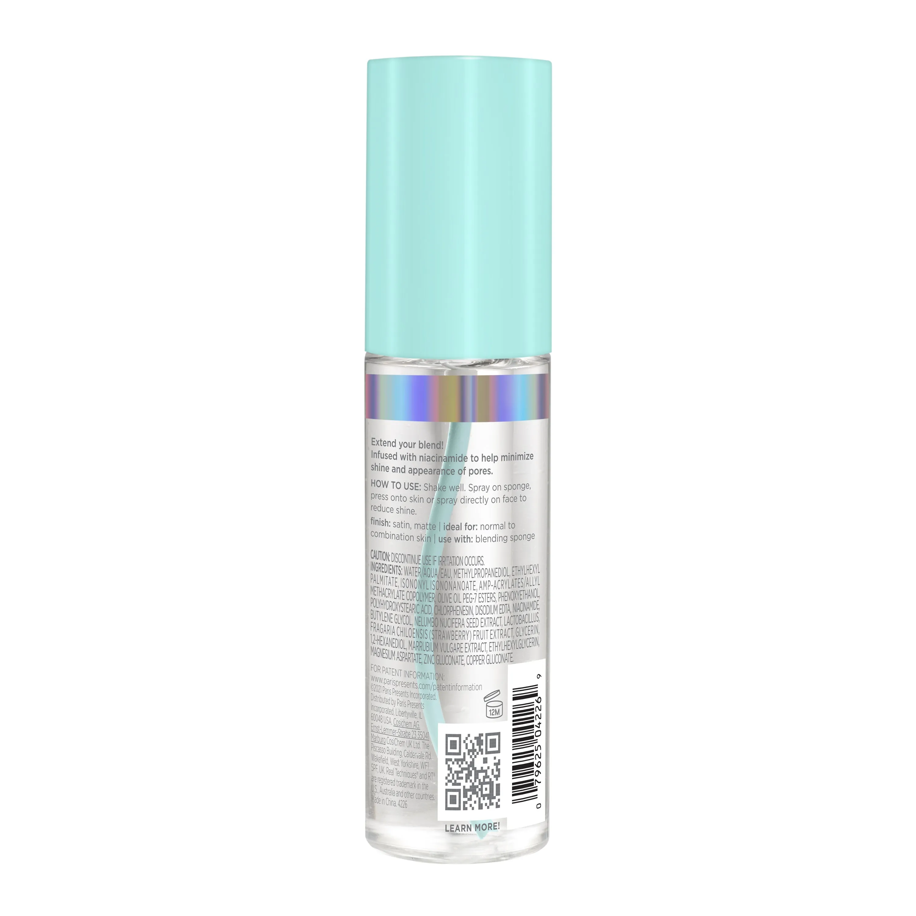 Real Techniques Sponge  Makeup Setting Spray for Face, Mattify with Niacinamide