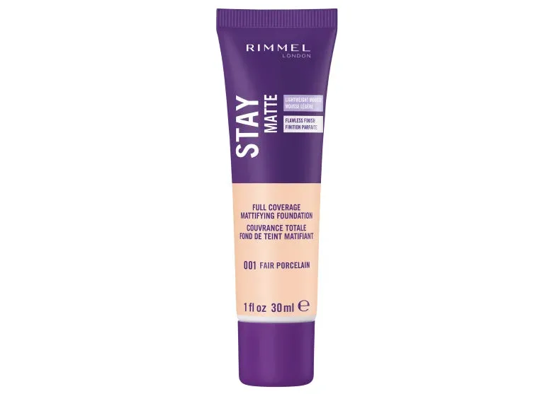 RIMMEL - Stay Matte Liquid Mousse Foundation #001 Fair Porcelain - 1 fl. oz. (30 ml)