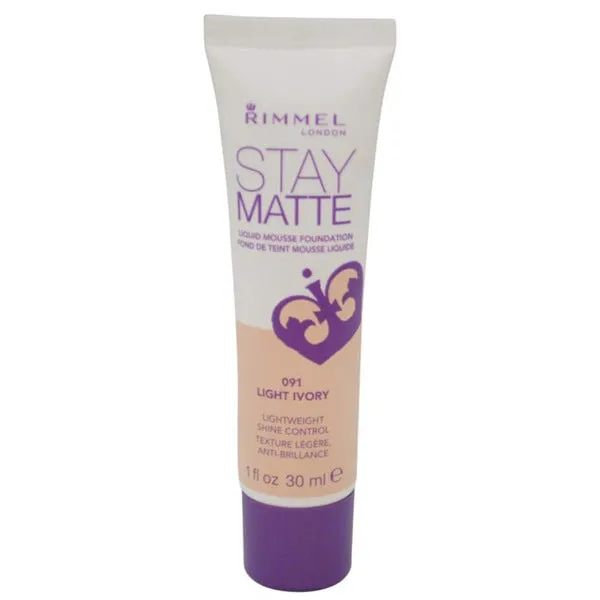 RIMMEL - Stay Matte Liquid Mousse Foundation #091 Light Ivory - 1 fl. oz. (30 ml)
