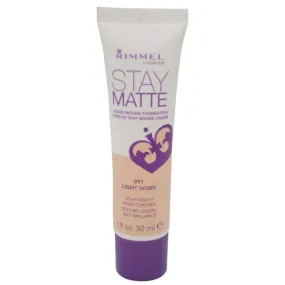RIMMEL - Stay Matte Liquid Mousse Foundation #091 Light Ivory - 1 fl. oz. (30 ml)