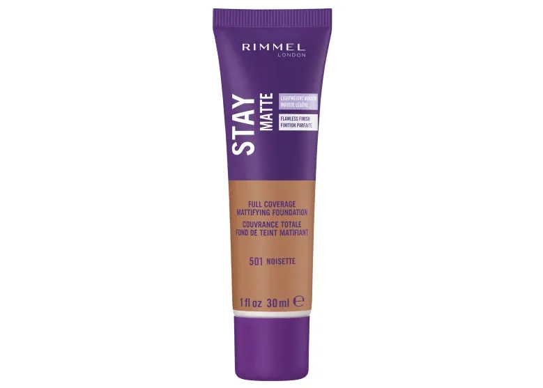 RIMMEL - Stay Matte Liquid Mousse Foundation #501 Noisette - 1 fl. oz. (30 ml)