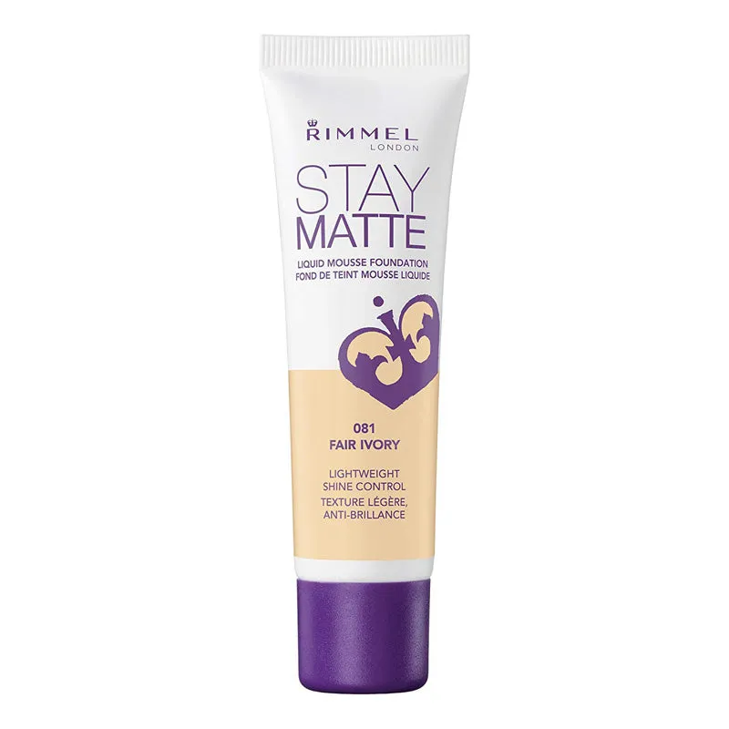 RIMMEL - Stay Matte Liquid Mousse Foundation, Fair Ivory - 1 fl. oz. (30 ml)