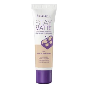 RIMMEL - Stay Matte Liquid Mousse Foundation, Porcelain Ivory - 1 fl. oz. (30 ml)