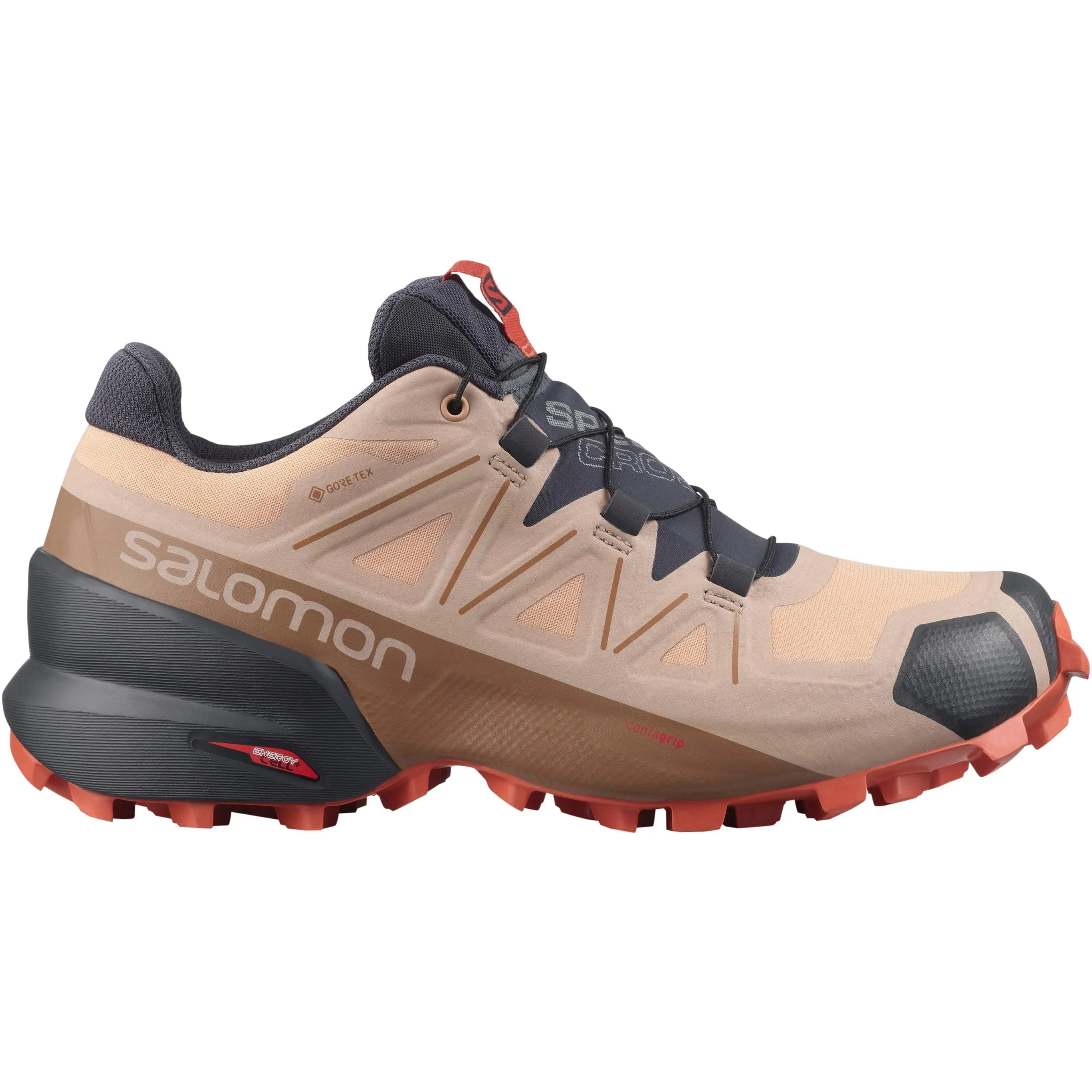 Salomon Women&#x27;s Speedcross 5 Gore-Tex Sirocco/Mocha Mousse/Mecca Orange | Buy Salomon Women&#x27;s Speedcross 5 Gore-Tex Sirocco/Mocha Mousse/Mecca Orange here | Outnorth