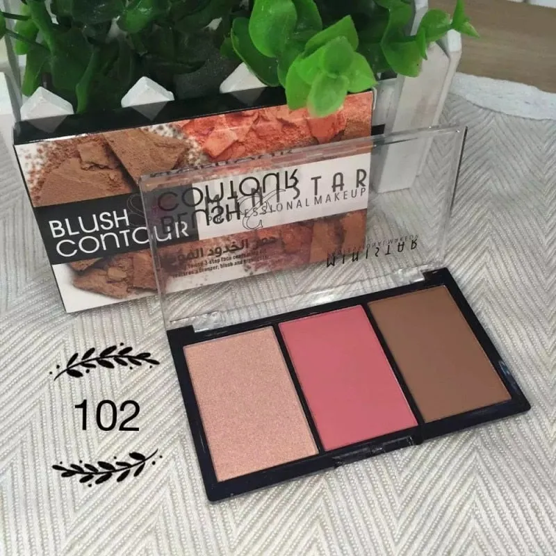 Shimmer Face Natural  Blush Highlighter Bronzer Contour Powder Palette