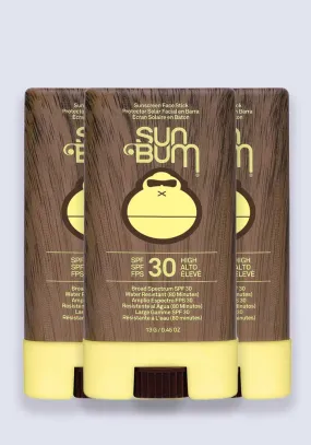 Sun Bum Original SPF 30 Sunscreen Face Stick 13g - 3 Pack Saver