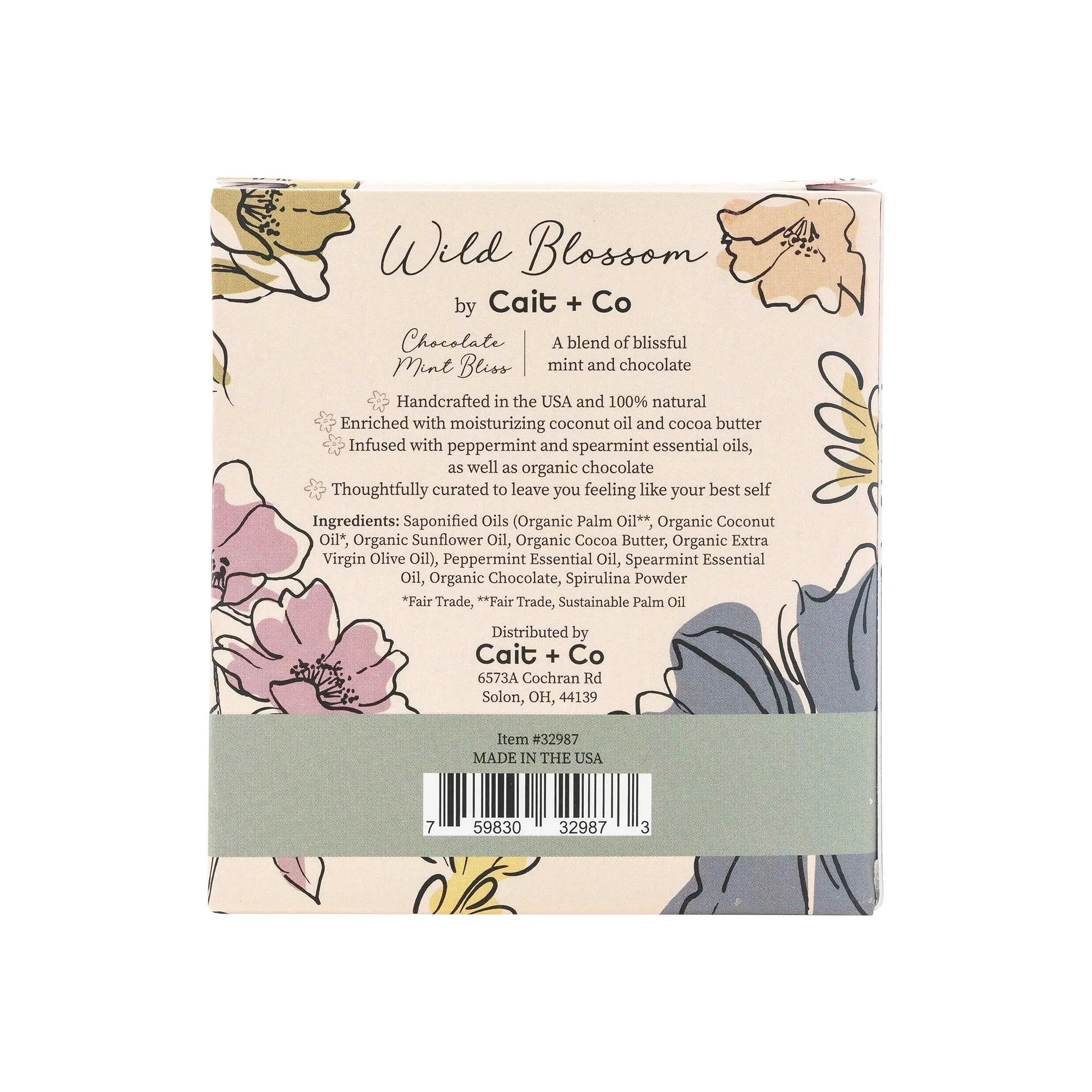 Wild Blossom Soap No. 18 - Chocolate Mint Bliss